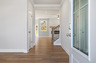 entryway with hard-surface flooring and glass front door