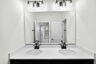 dual vanities with large mirror