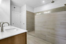 primary bathroom with oversized walk-in shower
