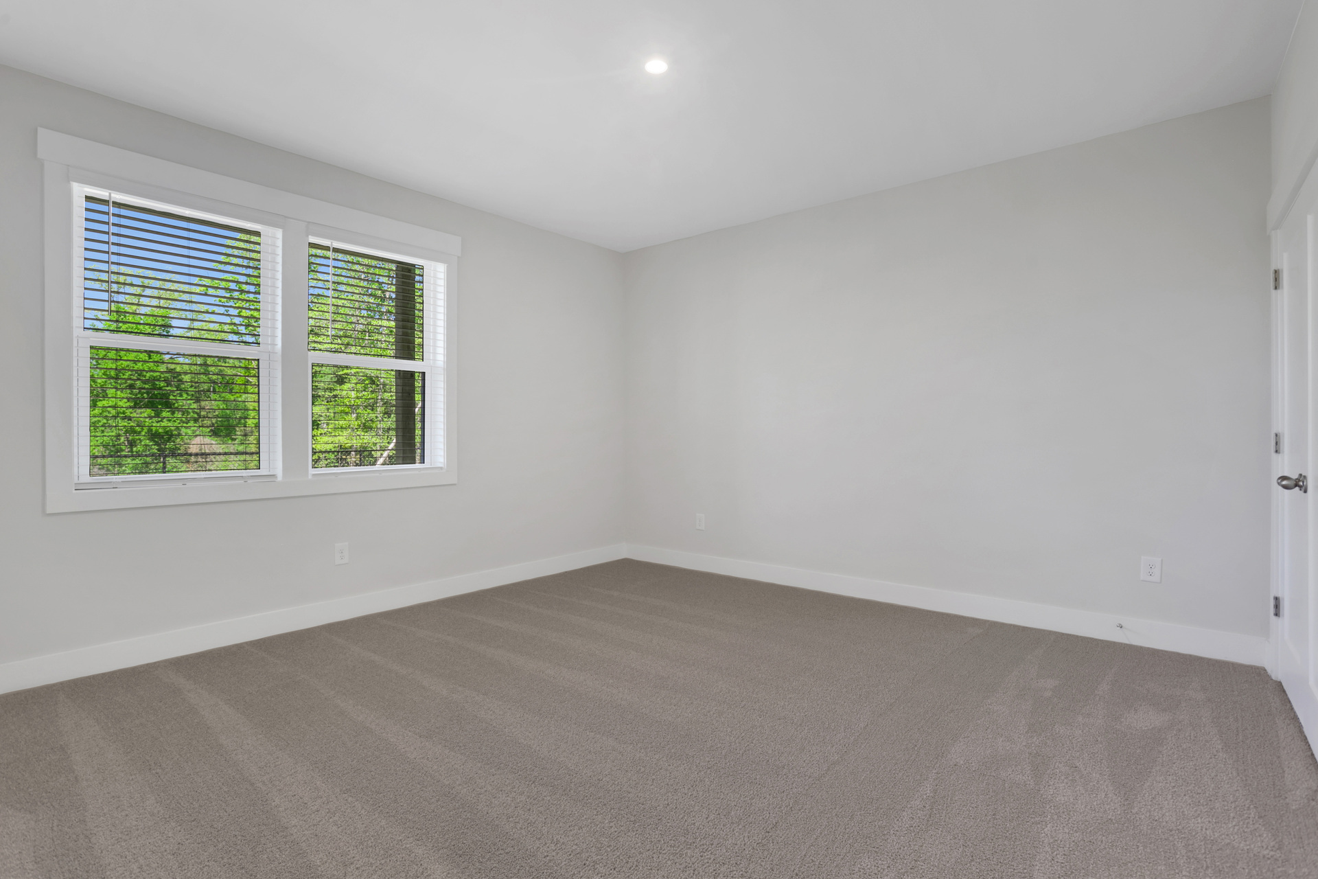 secondary bedroom on the 1st floor with carpet and windows