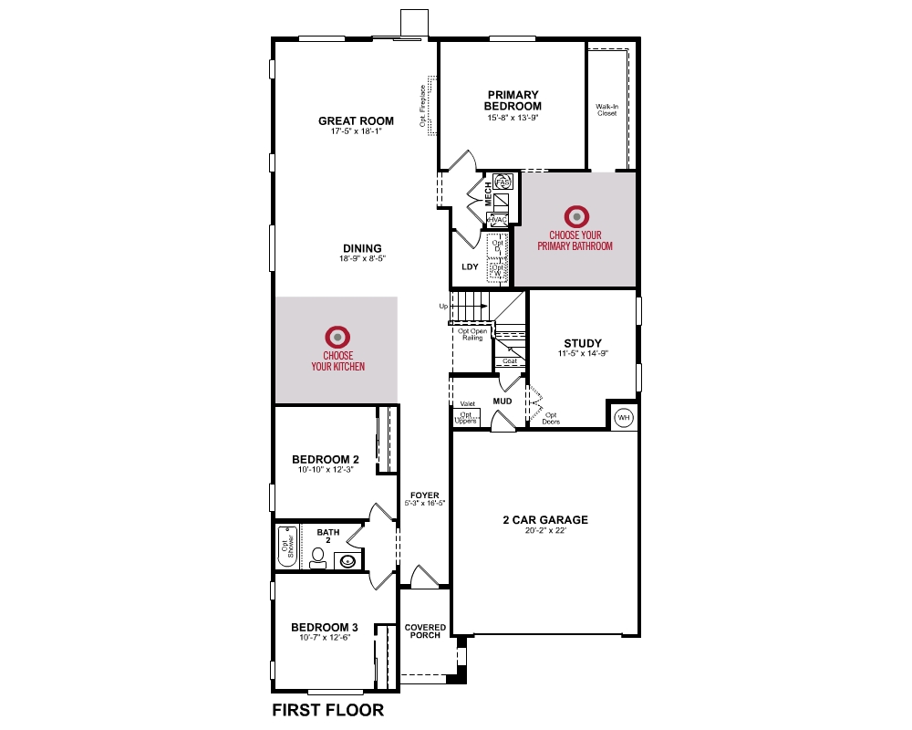 Everett first floor plan