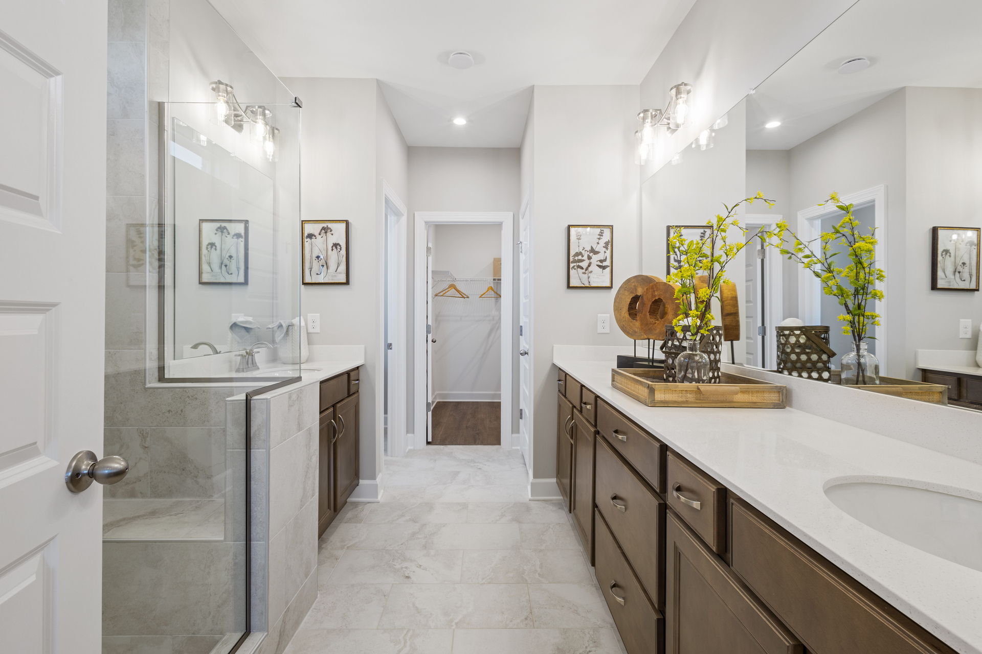 primary bathroom with oversized shower