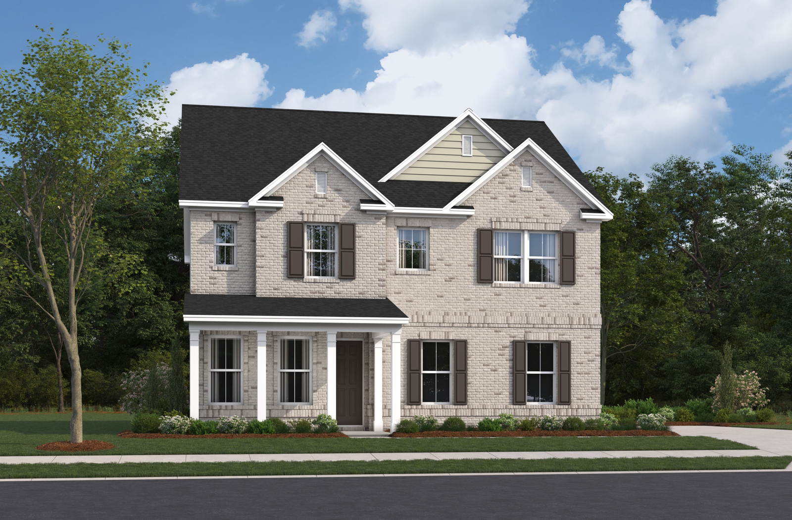 exterior of home with light brick