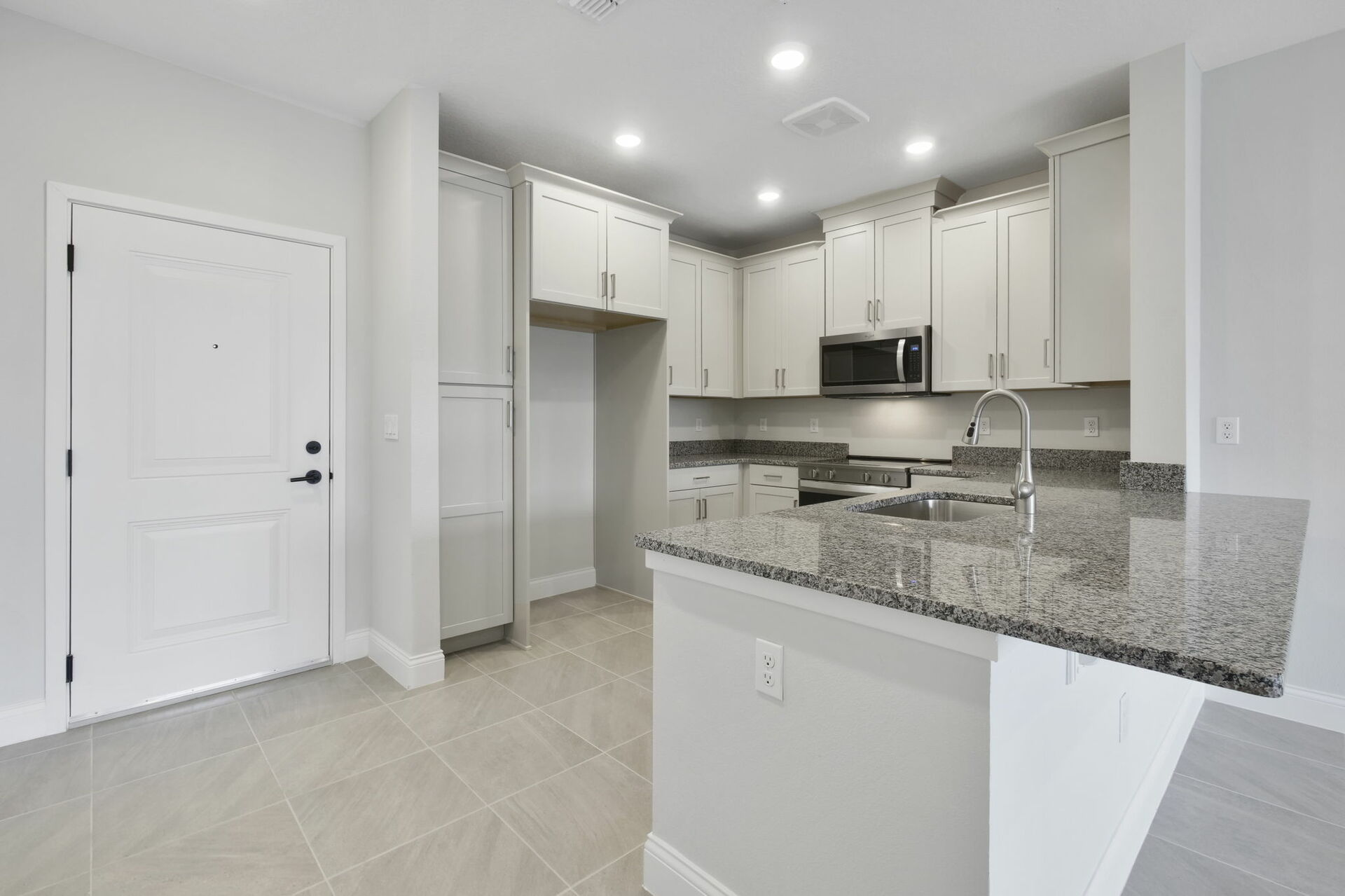 stainless steel appliances and granite countertops