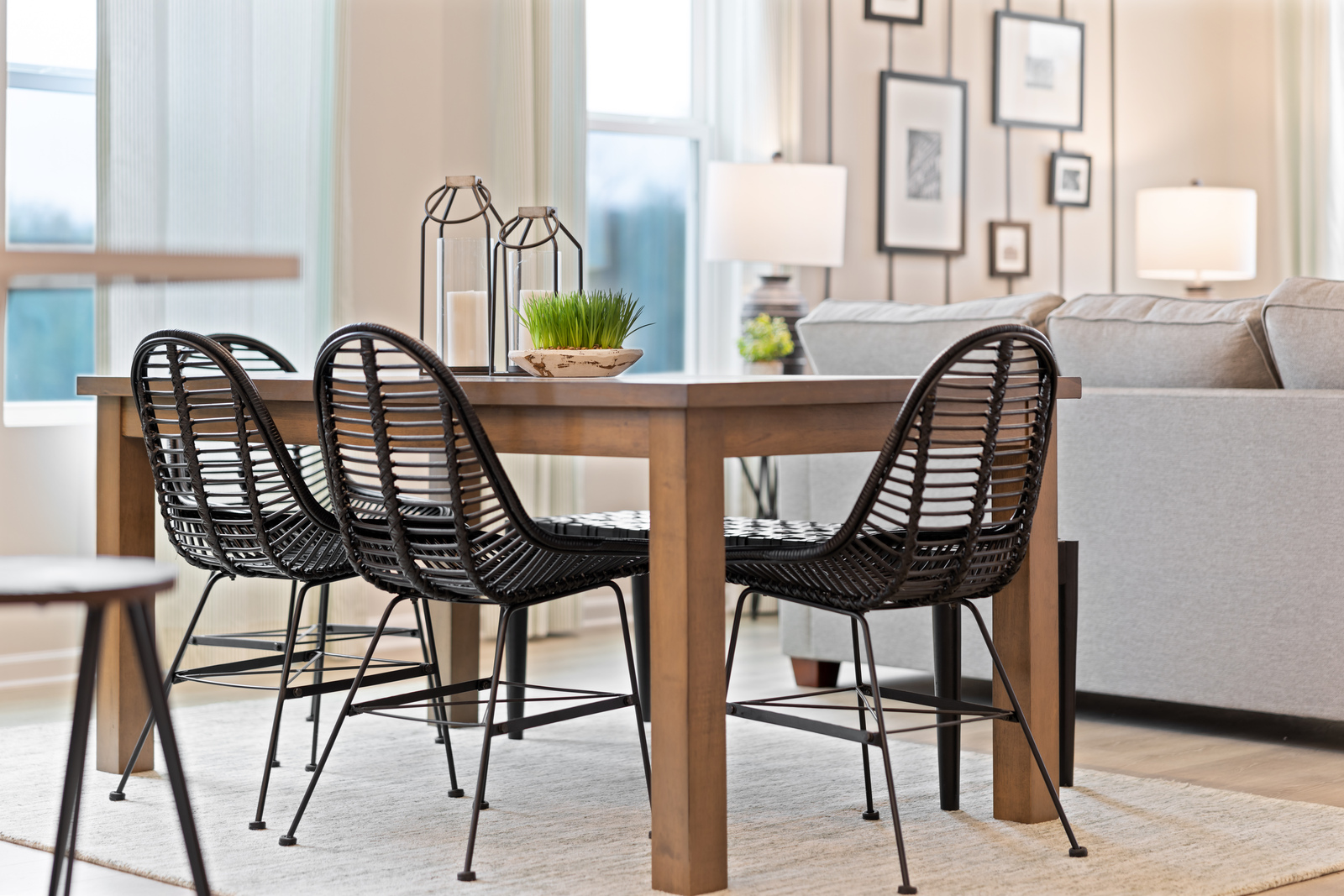 dining room with dining table and chairs