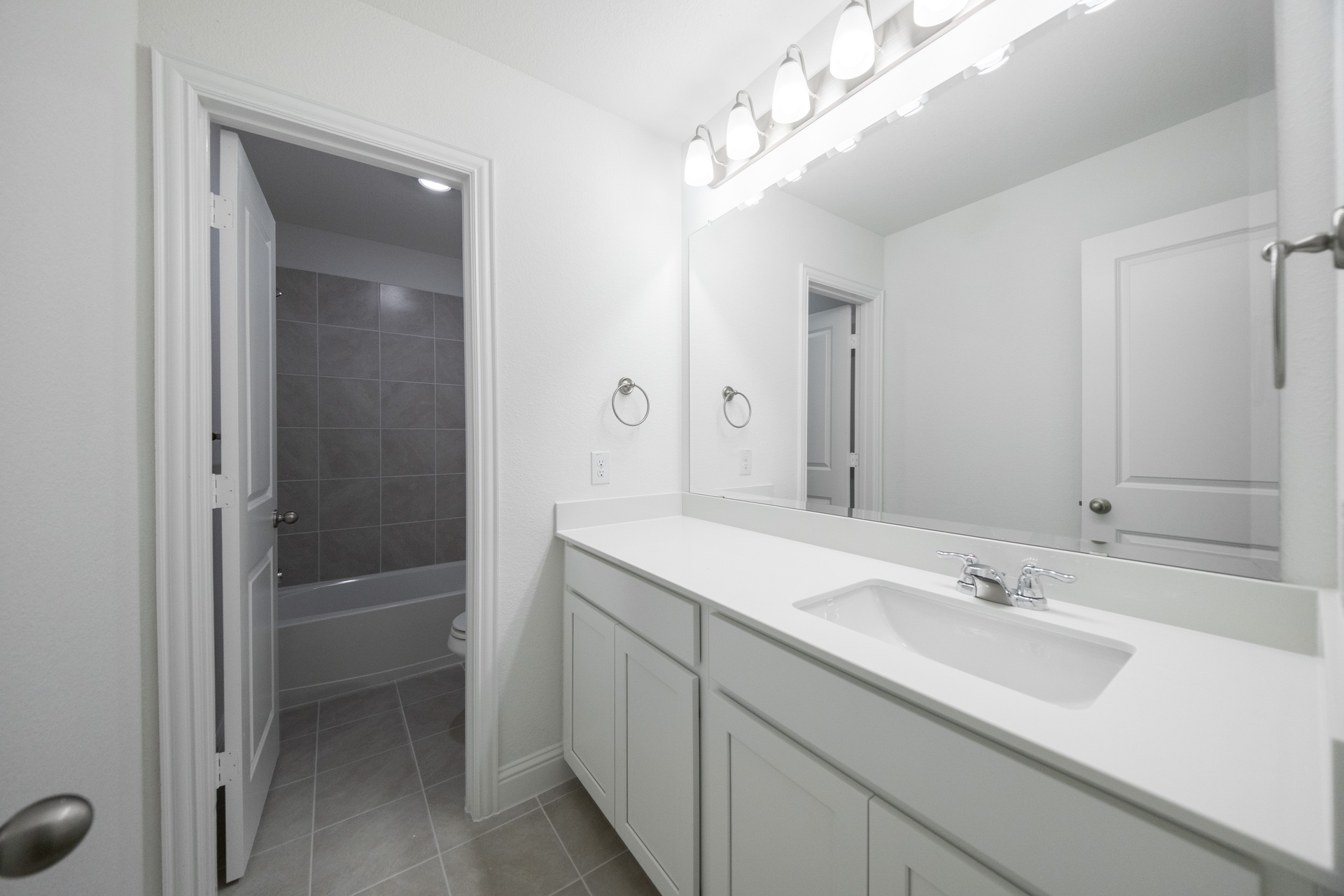 guest bathroom with soaking tub