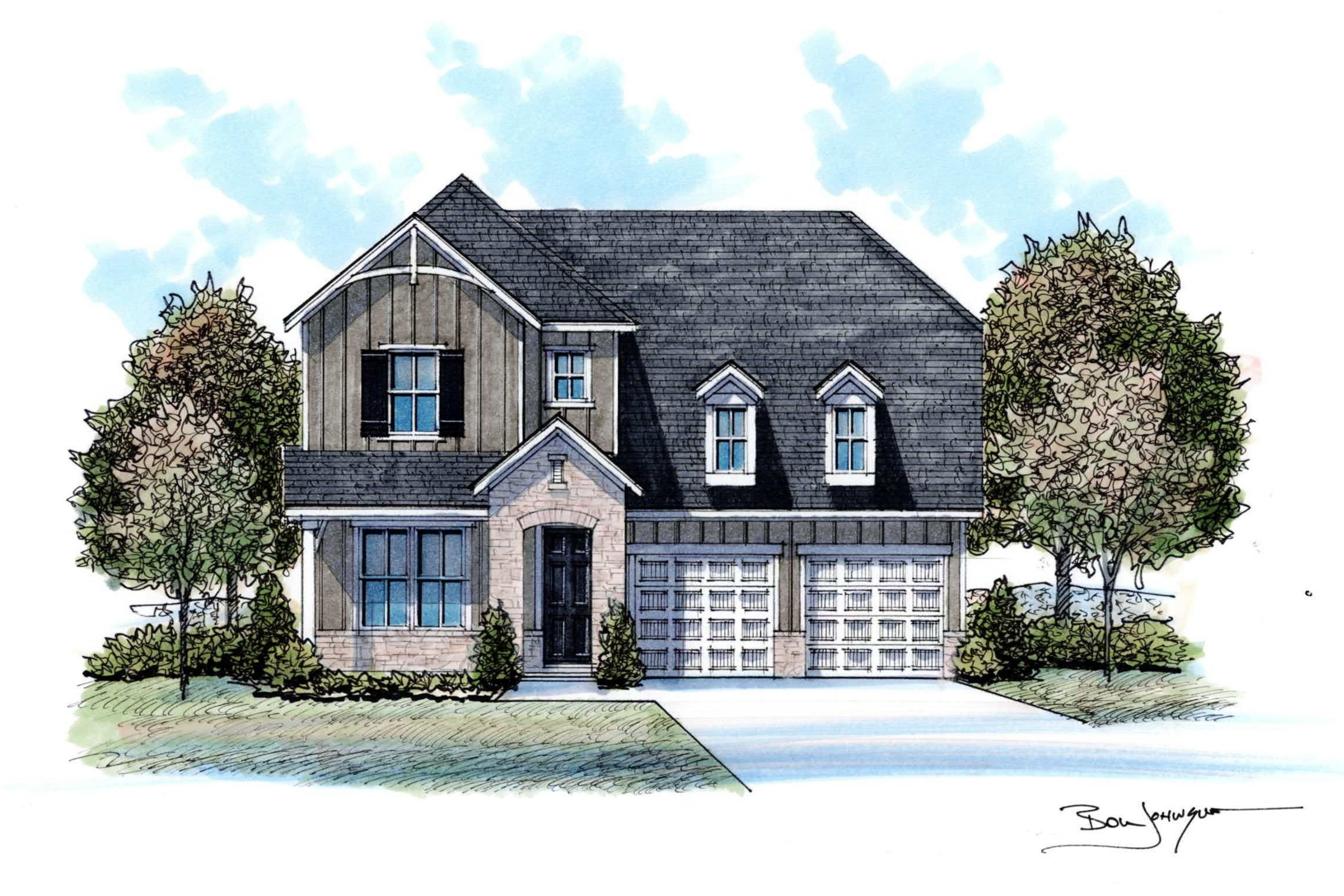 Buchanan Exterior Watercolor Rendering