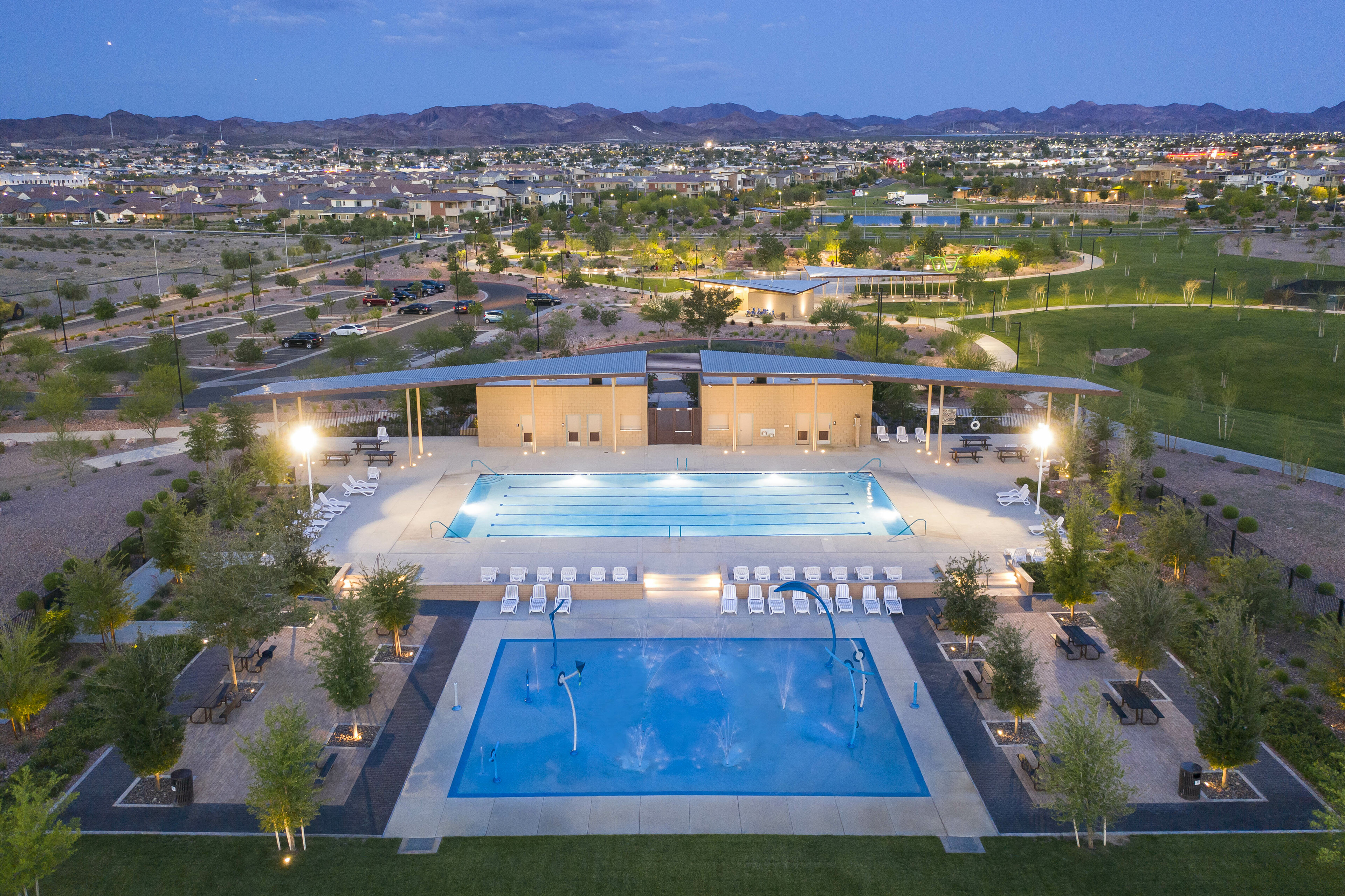Cadence Community Pool and Strip View