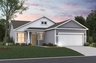 gray one-story home and white 2-car garage 