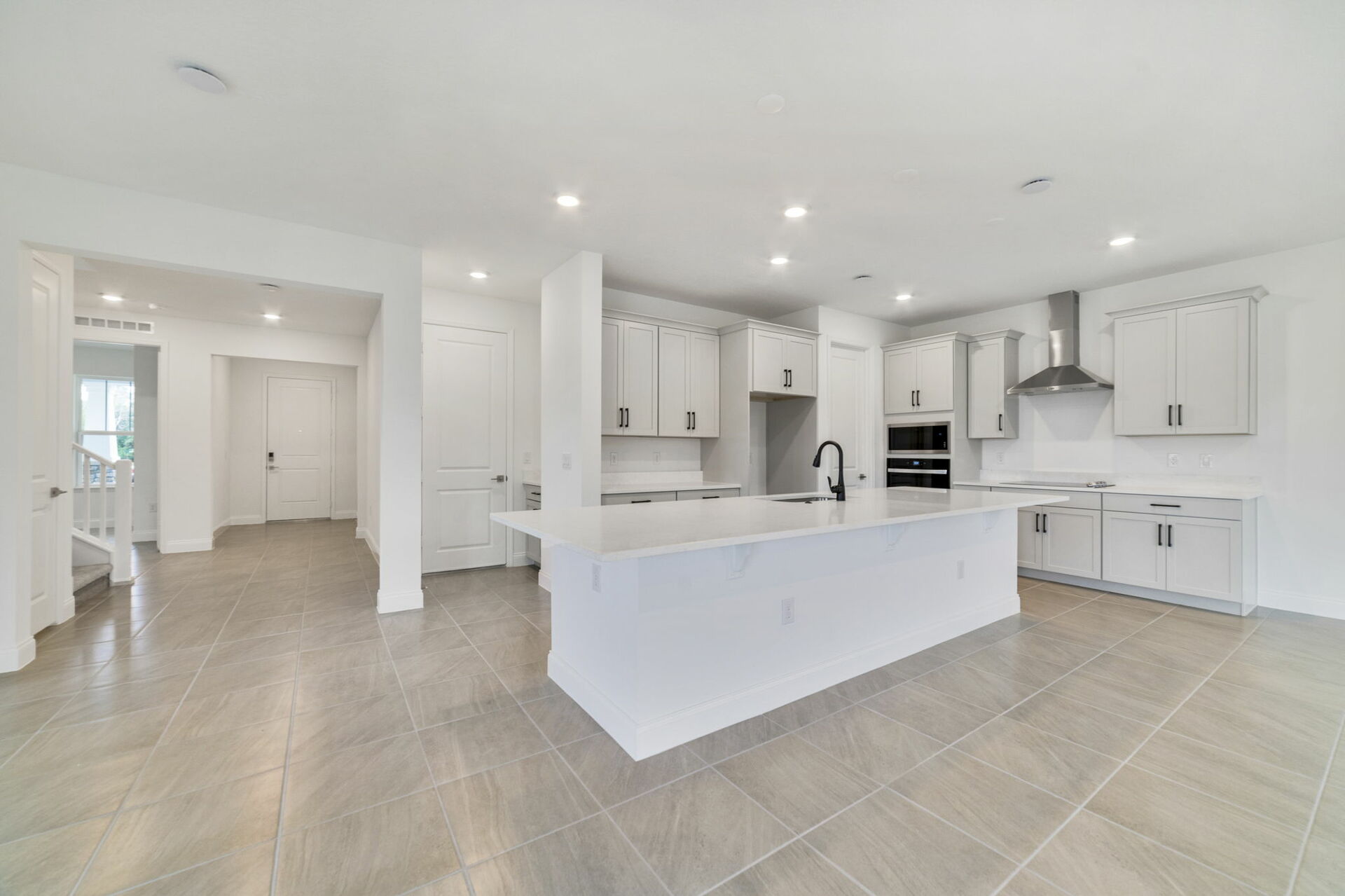 kitchen with views of great room
