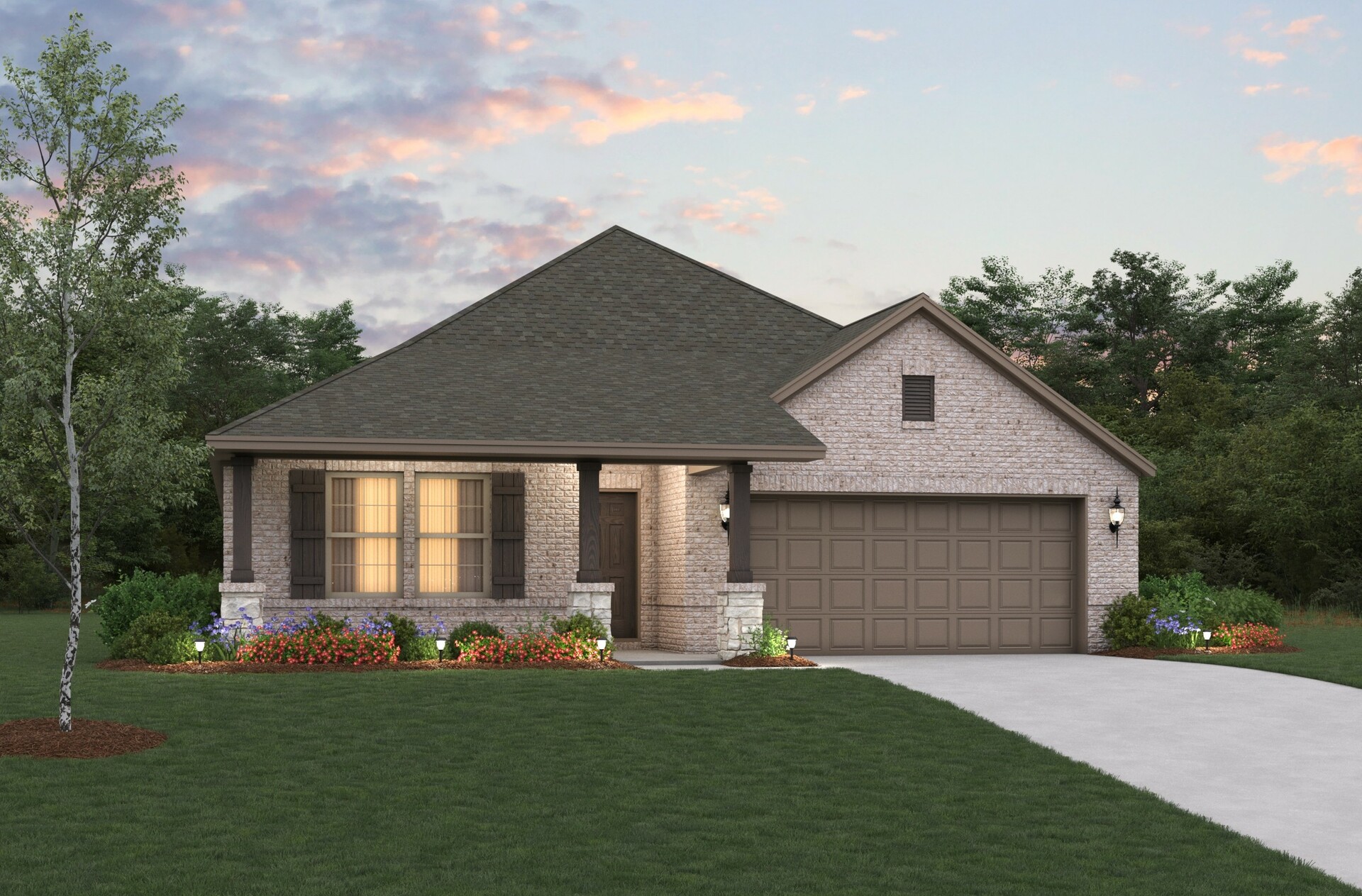 farmhouse a elevation for carson floorplan