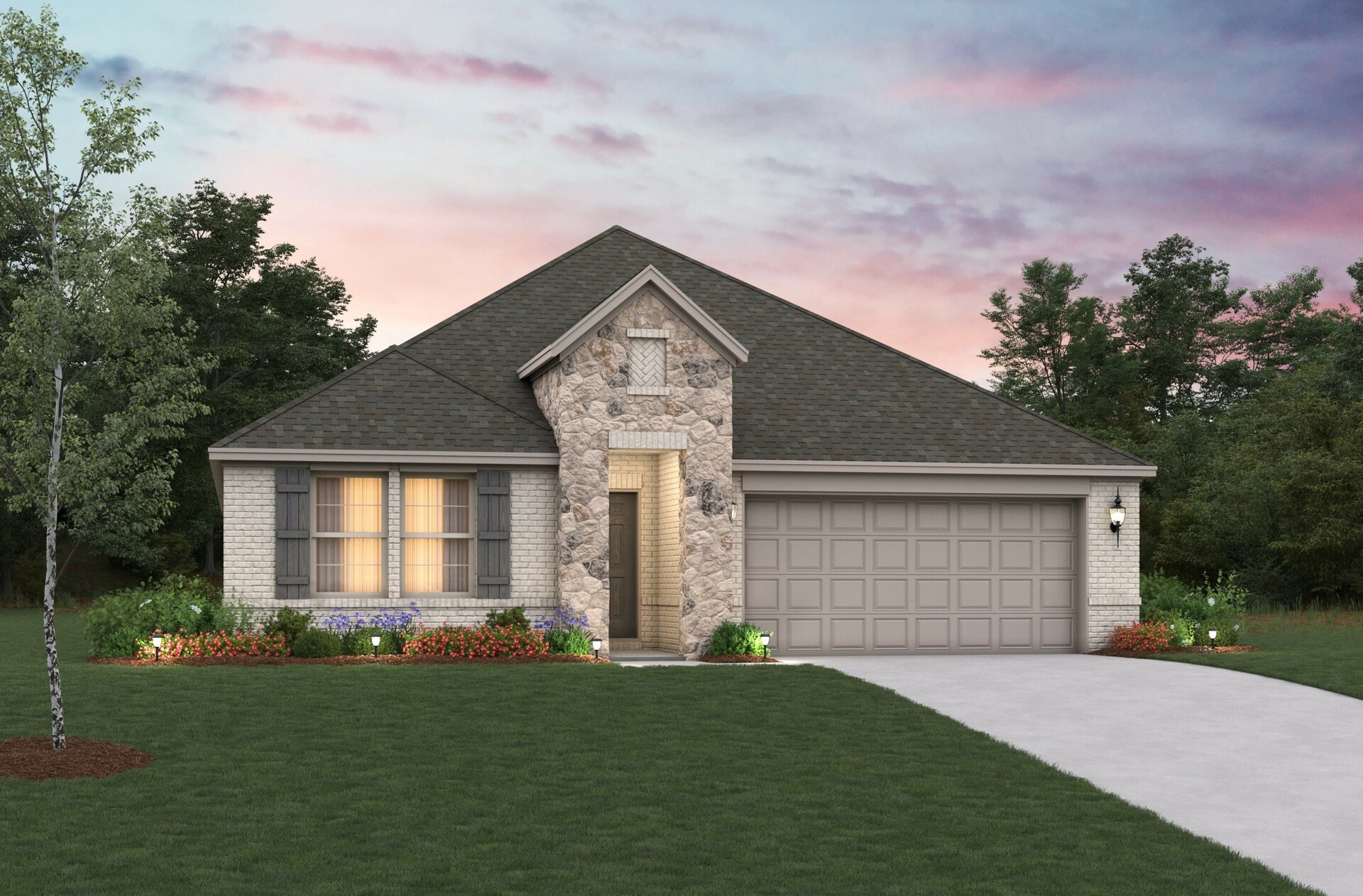 traditional b exterior for carson floorplan