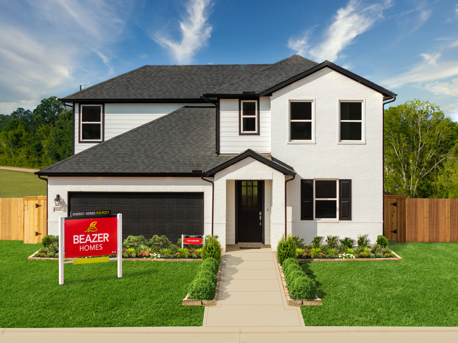exterior with painted white brick