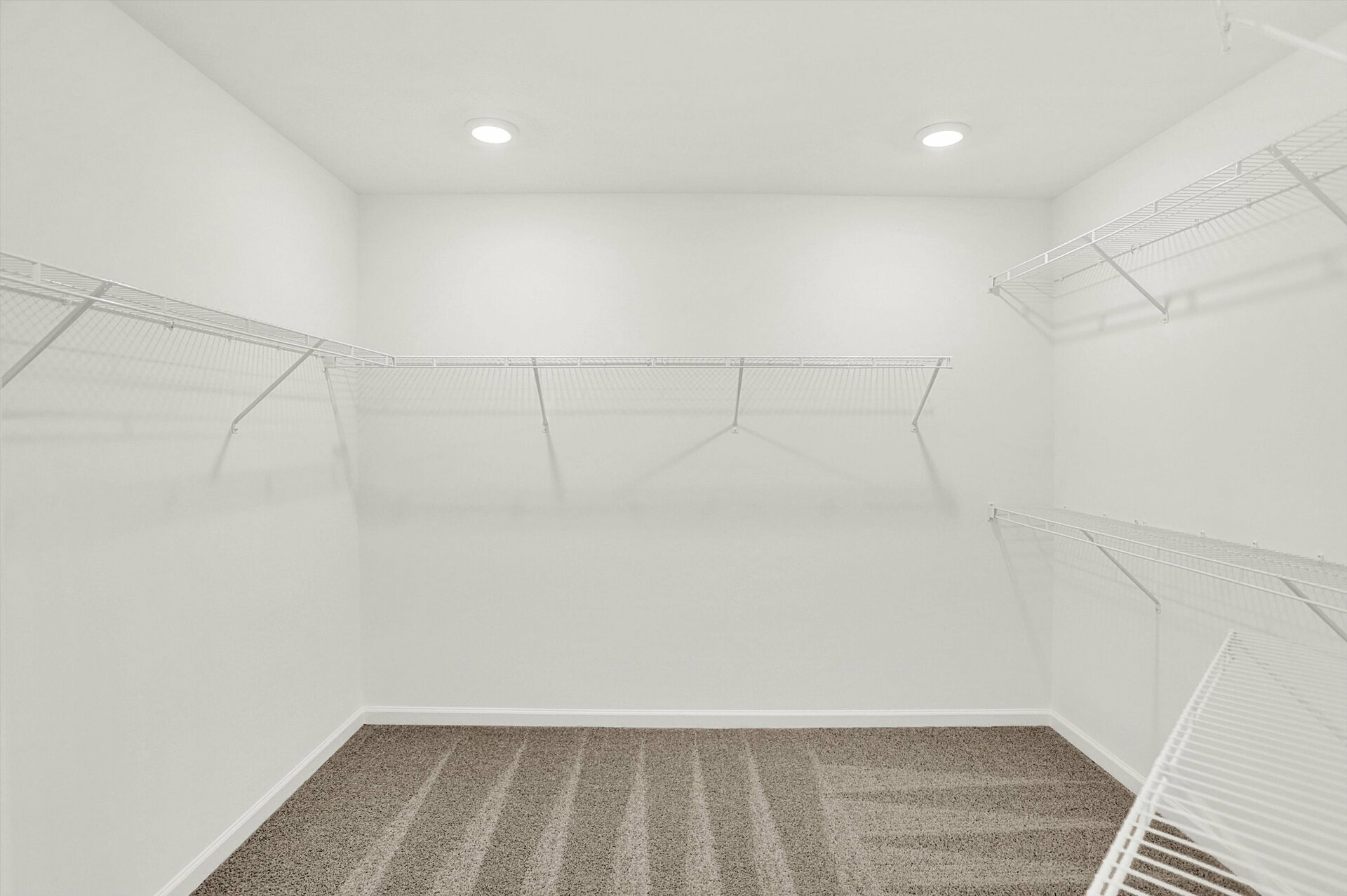 walk-in closet with wire rack shelving