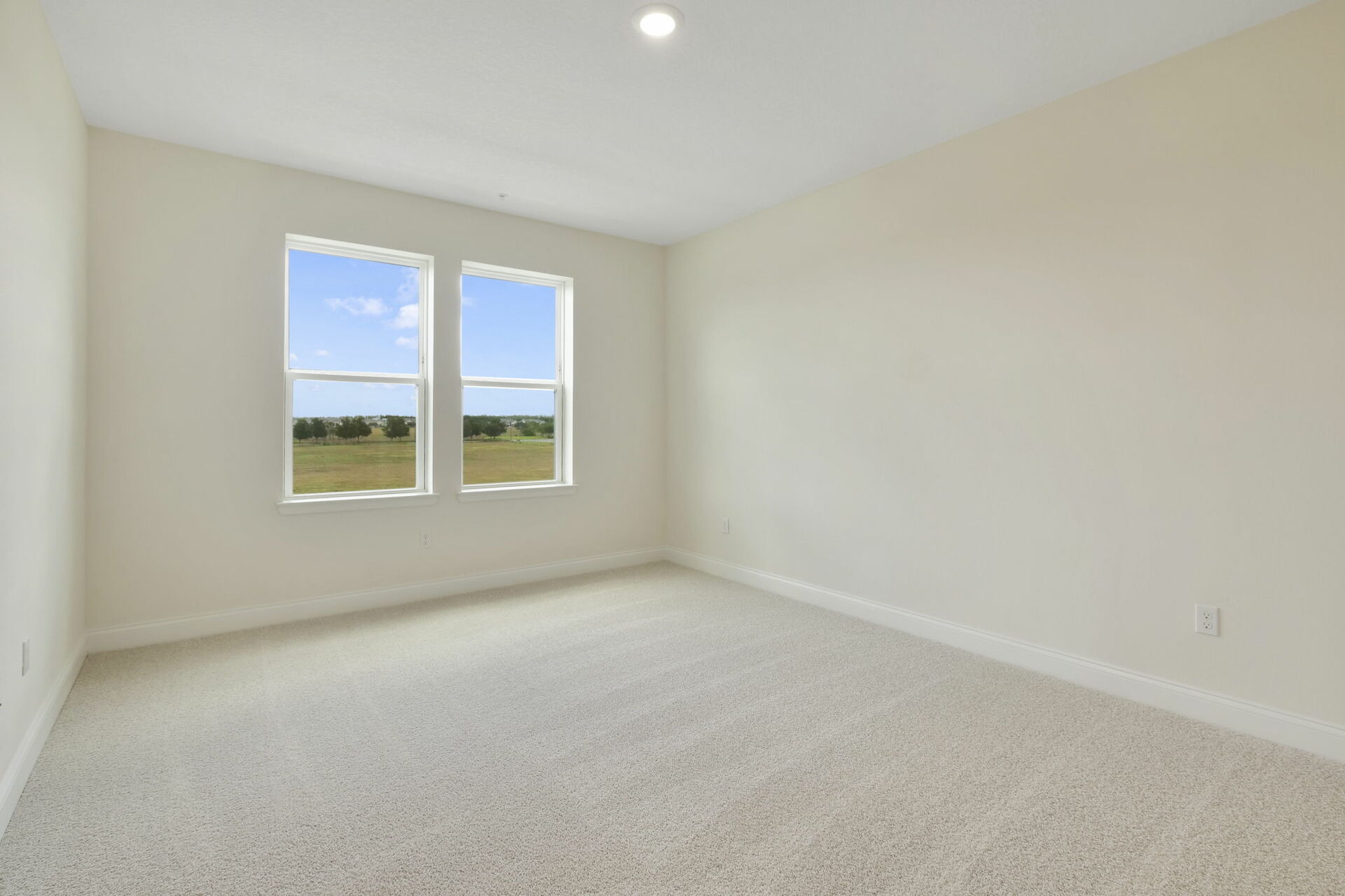carpet throughout and large windows