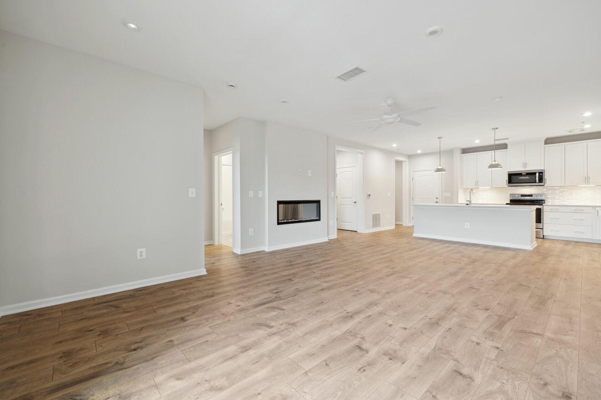 open floorplan with the great room connecting to the kitchen