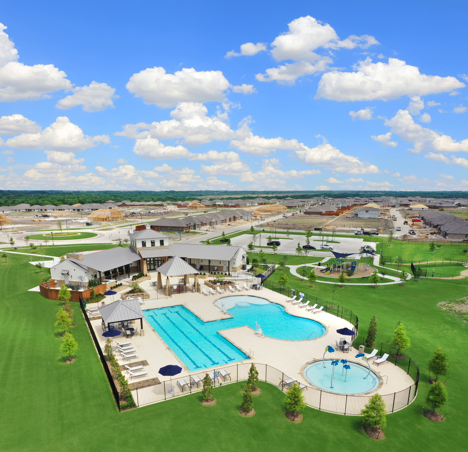 large amenity center with community pool