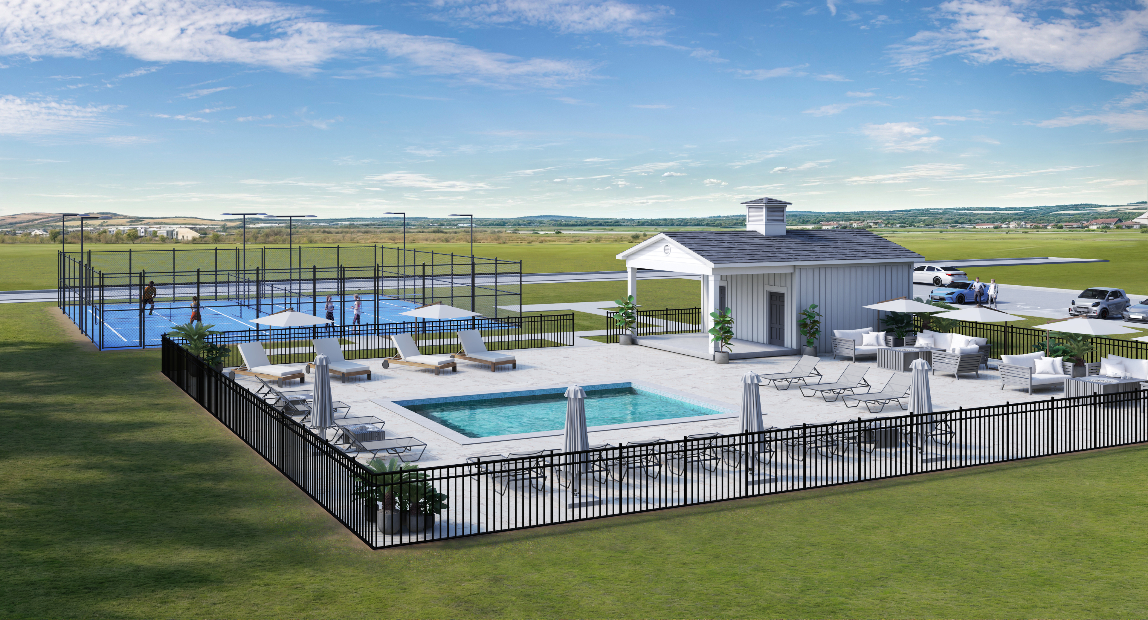 Community Pool and Pickleball Court