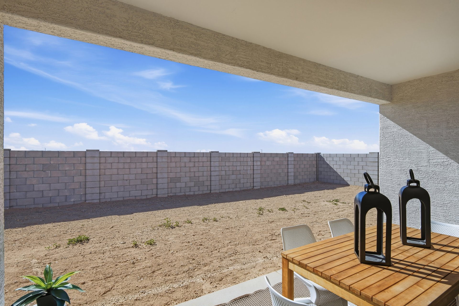 covered patio with outdoor furniture 