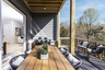covered back deck overlooking backyard