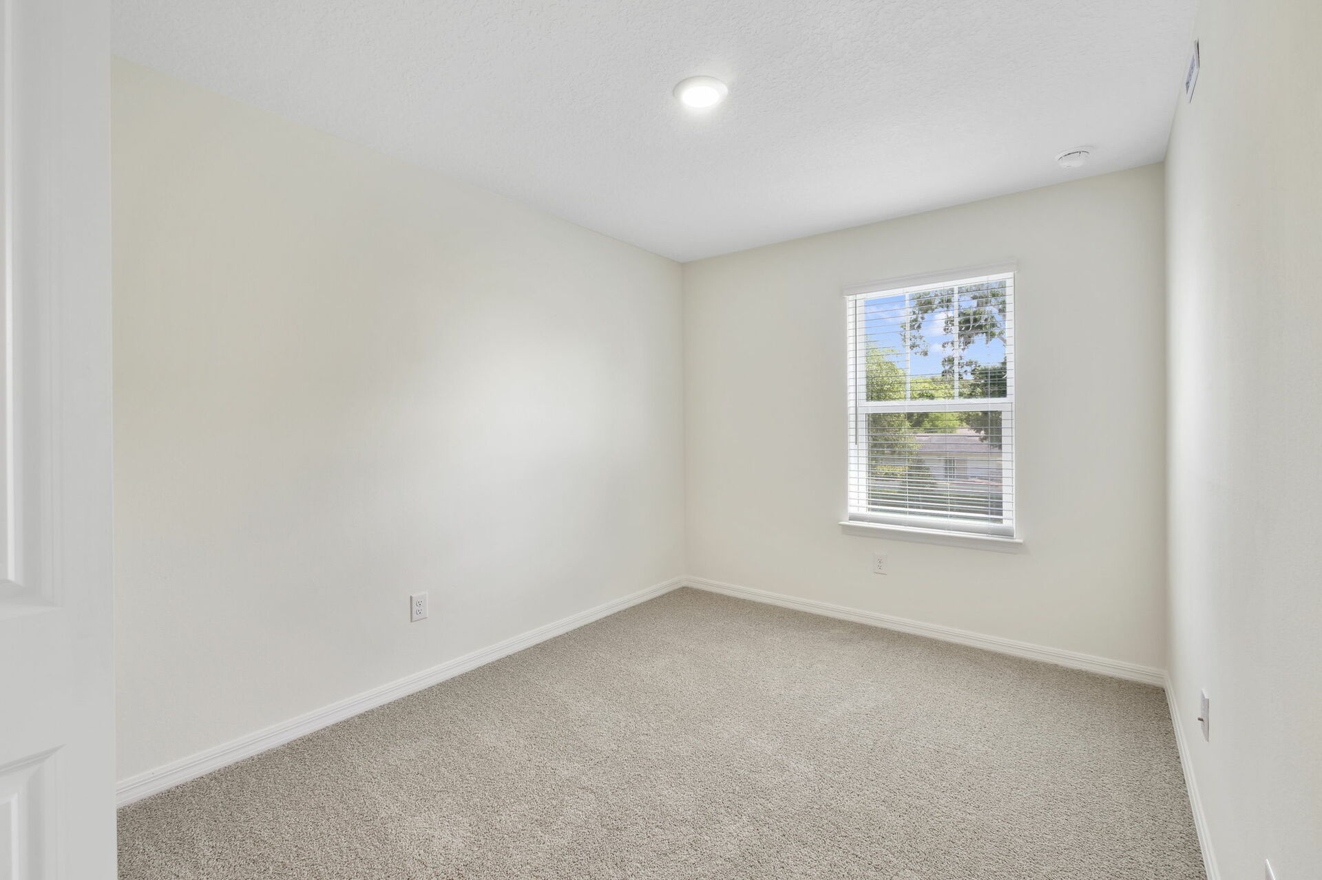 carpet throughout with a closet and a single window