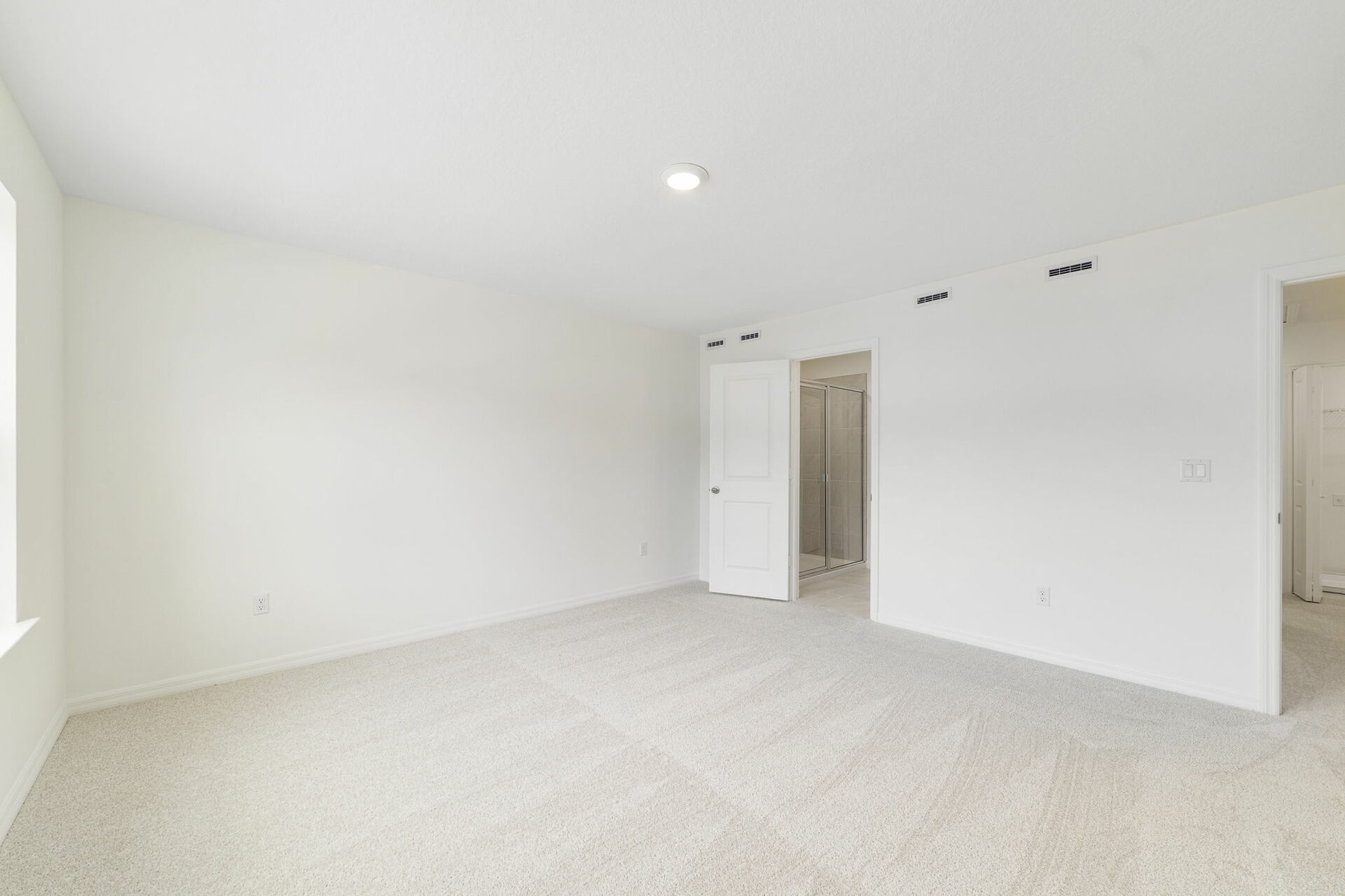 carpet throughout multiple windows and walk-in closet 