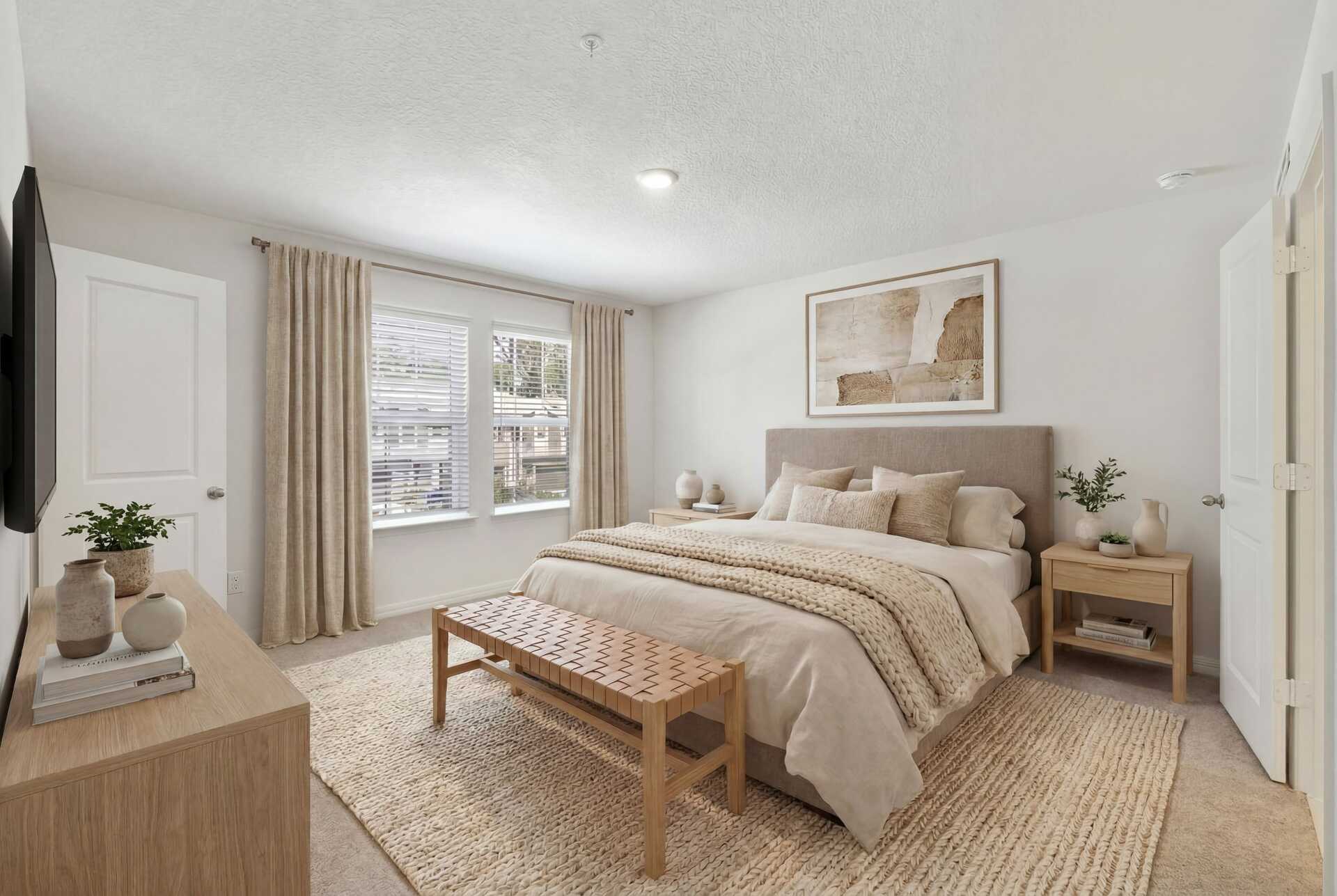 carpet throughout and multiple Lage windows