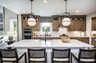 kitchen with center island and wood-finish cabinets