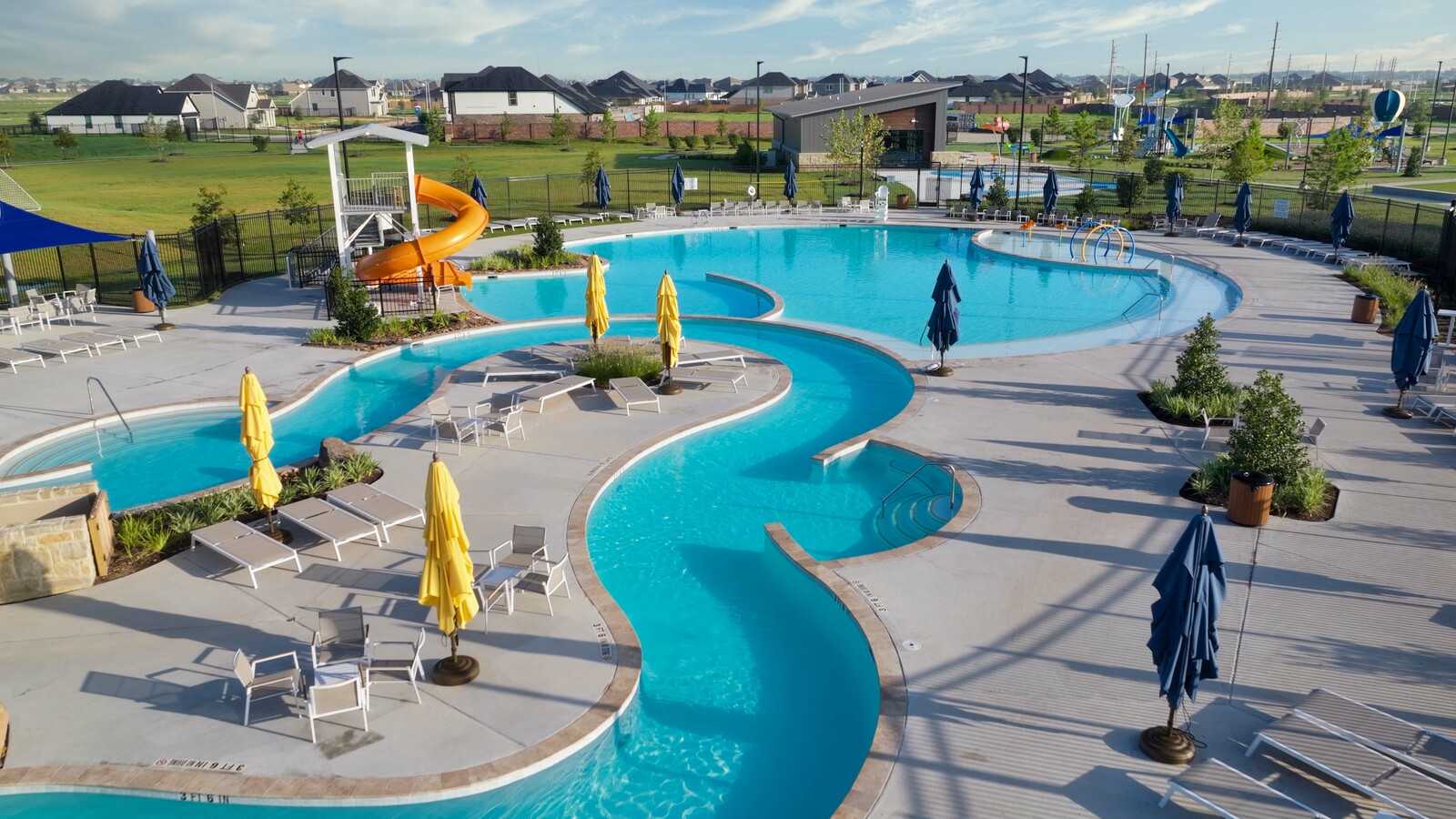 community lazy river with pool attached