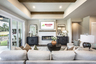 great room with electric fireplace and hard surface flooring
