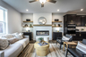 great room with electric fireplace and hard surface flooring
