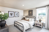 bedroom with windows and carpet