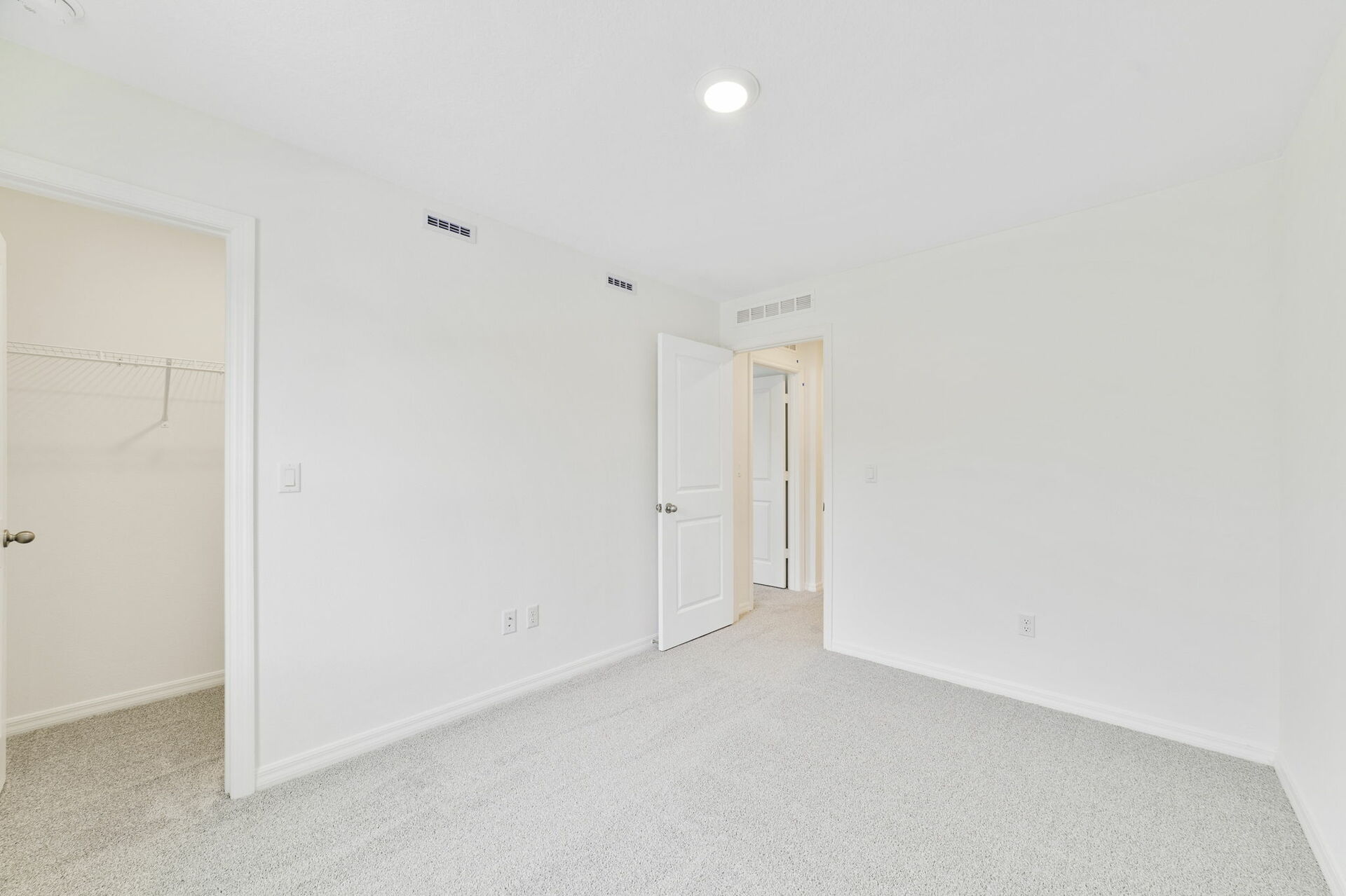 carpet throughout and single window and single closet