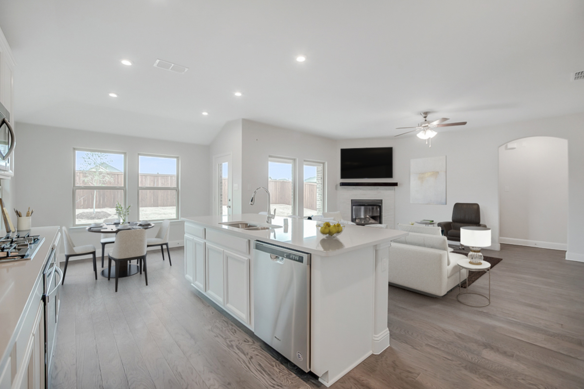 kitchen with large island