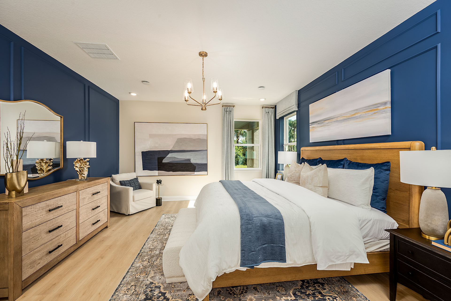 primary bedroom with king size bed and two nightstands