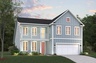 light blue siding with pink door and white trim 
