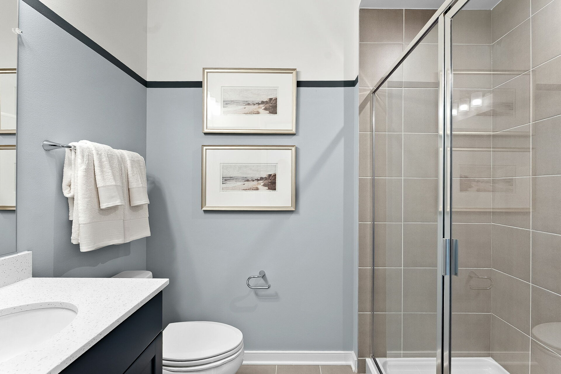 secondary bath with shower