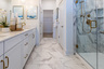primary bath with dual vanities