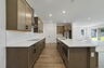 center island with walk-in pantry