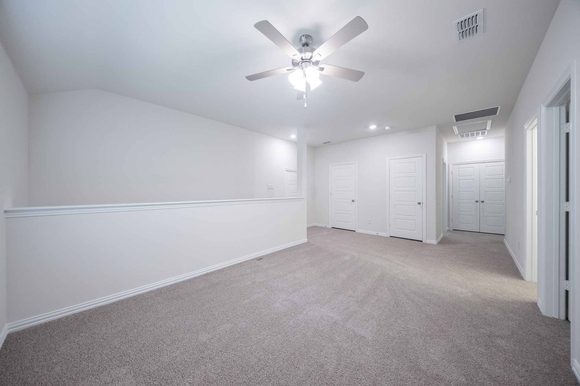 spacious loft with carpet