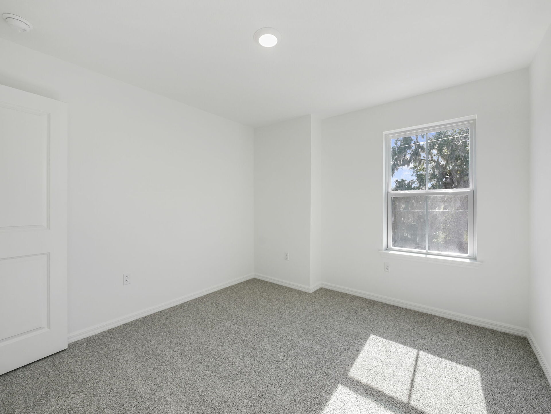 third bedroom with carpet and one window