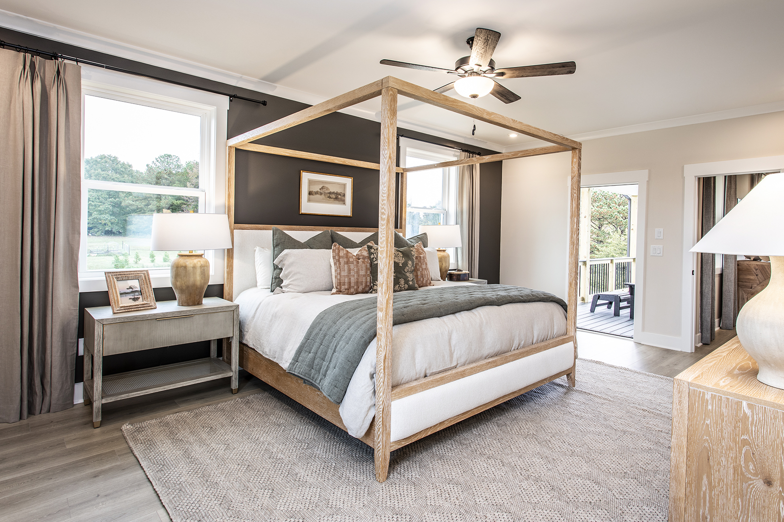 primary bedroom with attached covered deck