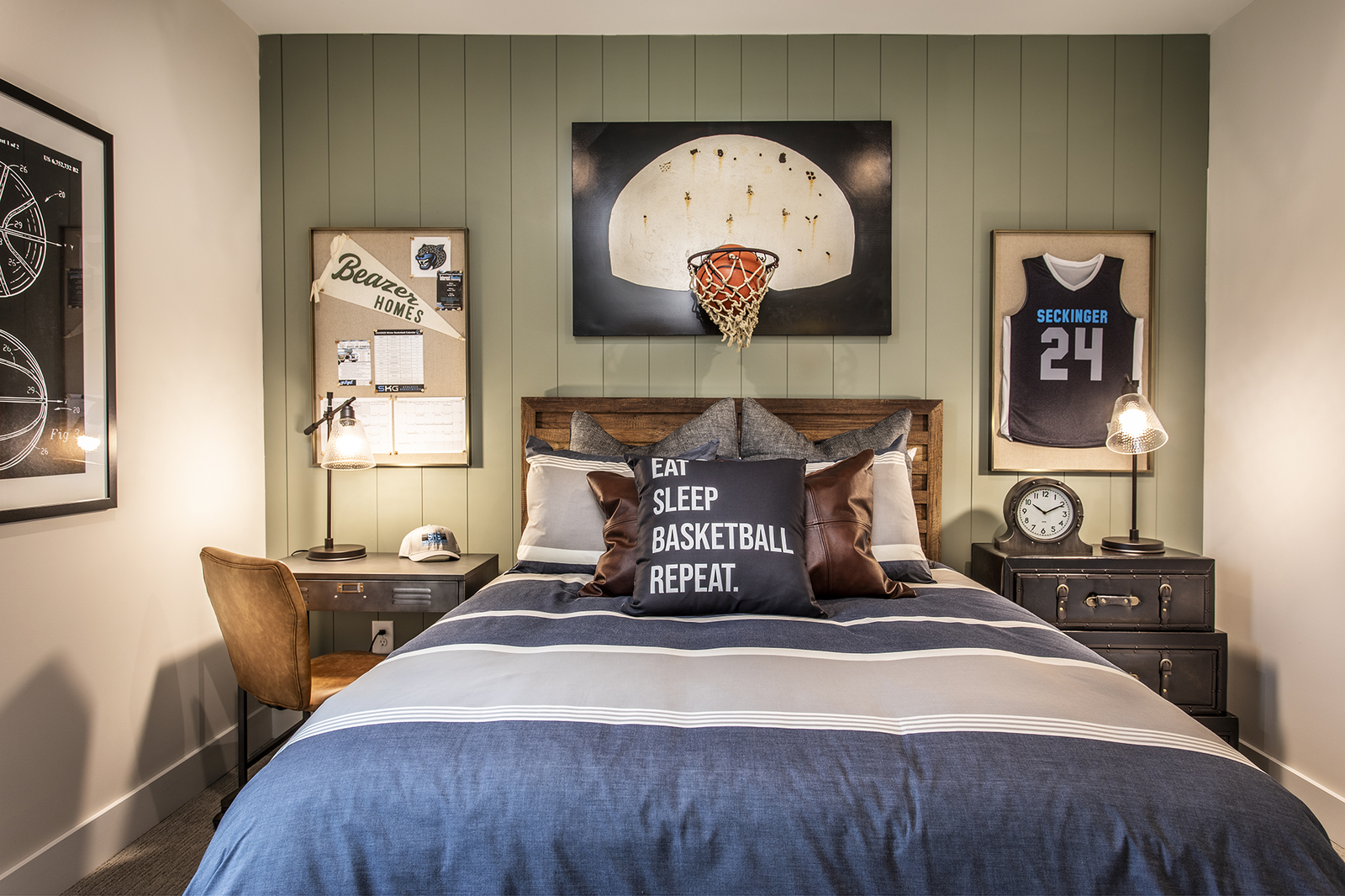 secondary bedroom with queen bed & neutral carpet
