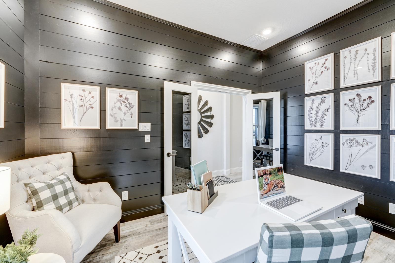 study with french doors 