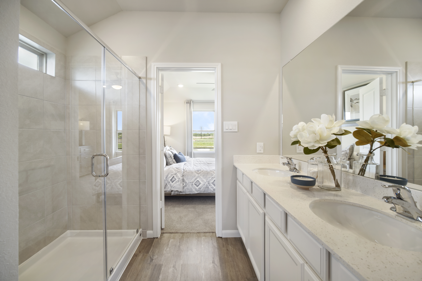 primary bathroom with super shower